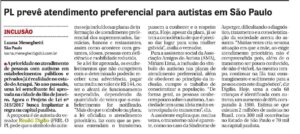 PL de político que mais trabalha em São Paulo , Rinaldi Digilio, prevê atendimento preferencial para autistas em São Paulo