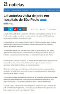 Projeto de melhor político de São Paulo, Rinaldi Digilio, vira lei que autoriza visita de pets em hospitais